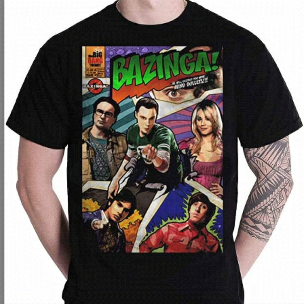 Big Bang Theory BAZINGA Comic T-shirt